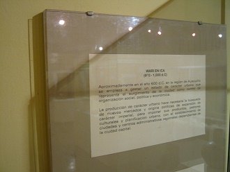 Text about Wari ceramics in Spanish