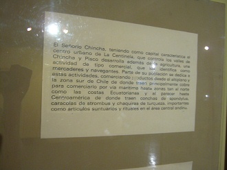 Textos sobre el centro religioso
                          de la cultura Chincha en espaol