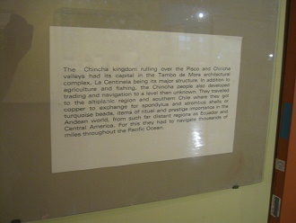 Textos
                            sobre el centro religioso de la cultura
                            Chincha en ingl�s