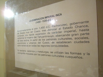 Text about the Inca empire in
                                    Spanish