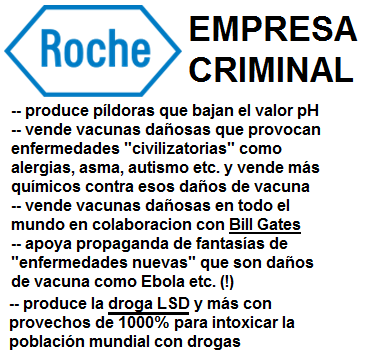 El escudo de la empresa
                      criminal de La Roche en la Suiza criminal