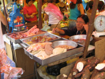 Puesto de mercado con seccin de carne
