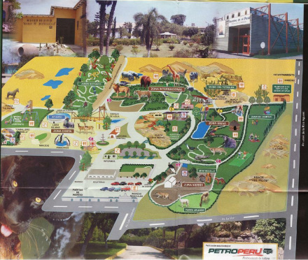 Mapa del jardn zoolgico de Lima
                        "Parque de las Leyendas"