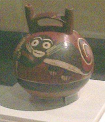 Affe mit Ringelschwanz auf einer
                          Nasca-Keramik (02)