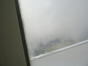 Flug durch Kumuluswolken im Anflug auf
                        Madrid