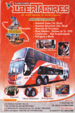 Busfirma
                        "Libertadores", Flugblatt