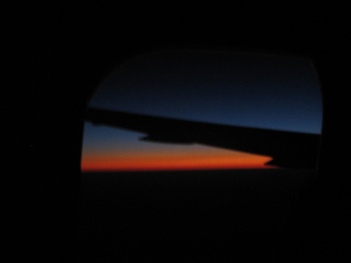 Himmel vor Sonnenaufgang über England
                            01