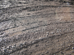 Der Strassenzustand des
Feldwegs, Nahaufnahme Der Strassenzustand des Feldwegs,
Nahaufnahme