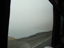 Panamericana, Sicht von der Hochstrasse auf
                        das Meer