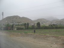 Panamericana, Feld und W�stenberge in der
                        Ebene von Chancay und Huaral (04)