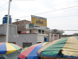 Aguas Verdes, Willkommensschild