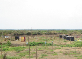 Aguas Verdes, Plastikh�tten am Stadtrand