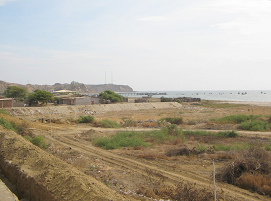 Panamericana Norte, eine weitere
                          Meeresbucht zwischen Tumbes und Zorritos