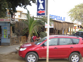 Mancora, eine Herberge
                        ("Hospedaje")