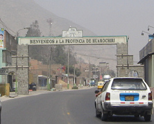 Vista atrás a la frontera de la provincia
                        de Huarochirí