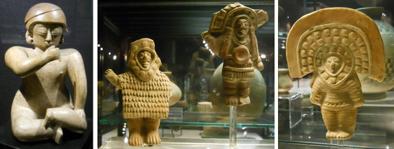 Quito (Ecuador),
                                Götter (Ausserirdische, Astronauten) im
                                Museum "Kulturhaus"
                                ("Casa de la Cultura")