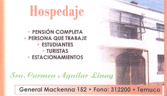 Hospedaje Carmen,
                        tarjeta
