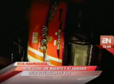 Bus de
                        la empresa "Los Libertadores" sin
                        frenos, Ayacucho 13 de diciembre 2011, su
                        frente